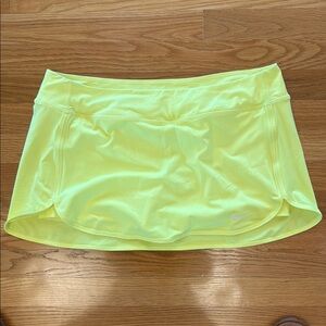 Nike Neon Yellow Tennis Skirt (Skort)